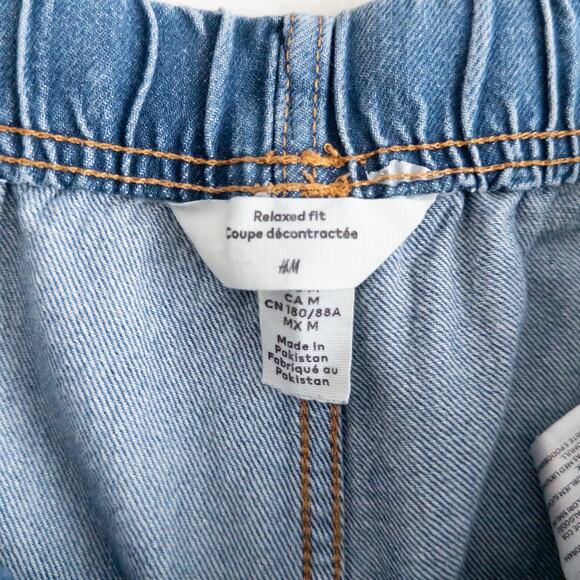 H&M Pale Yellow Wool Blend Sweater and  Relaxed Fit Blue Pull-On Jeans Medium - Picture 14 of 14